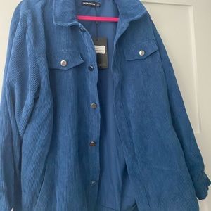 blue corduroy shacket